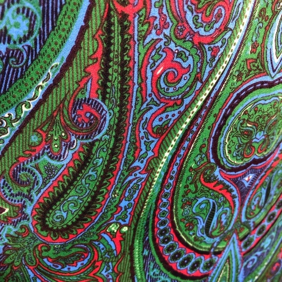 Paisley V Neck Dress with Jewel Details - Picture 11 of 12
